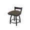 Holland Bar Stool Co 18" Low Back Swivel Vanity Stool, Black Wrinkle, Graph Chalice Seat 82118BW019 - alternate 1
